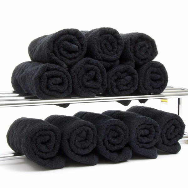 black towels